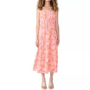 Social Standard by Sanctuary Orange & Pink Floral Maxi Dress – Size XXL